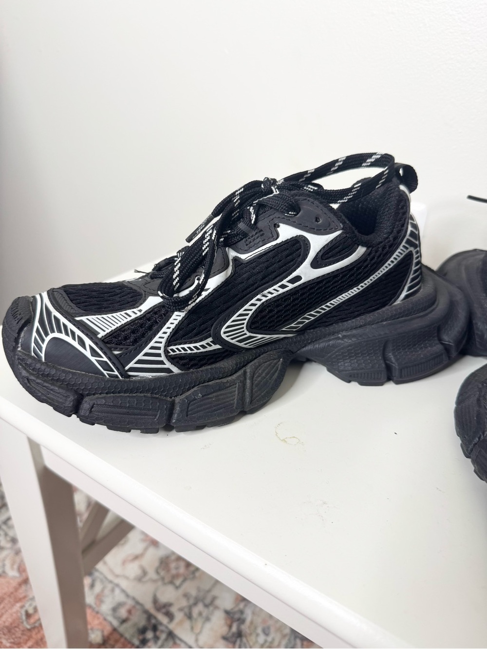 Balenciaga 3XL Sneaker Black/White Size 37 Unisex - Picture 3 of 12